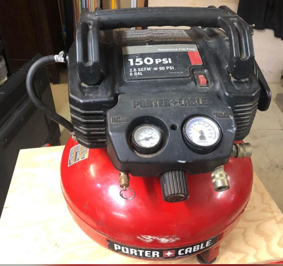 image of porter cable 6 gallon pancake compressor